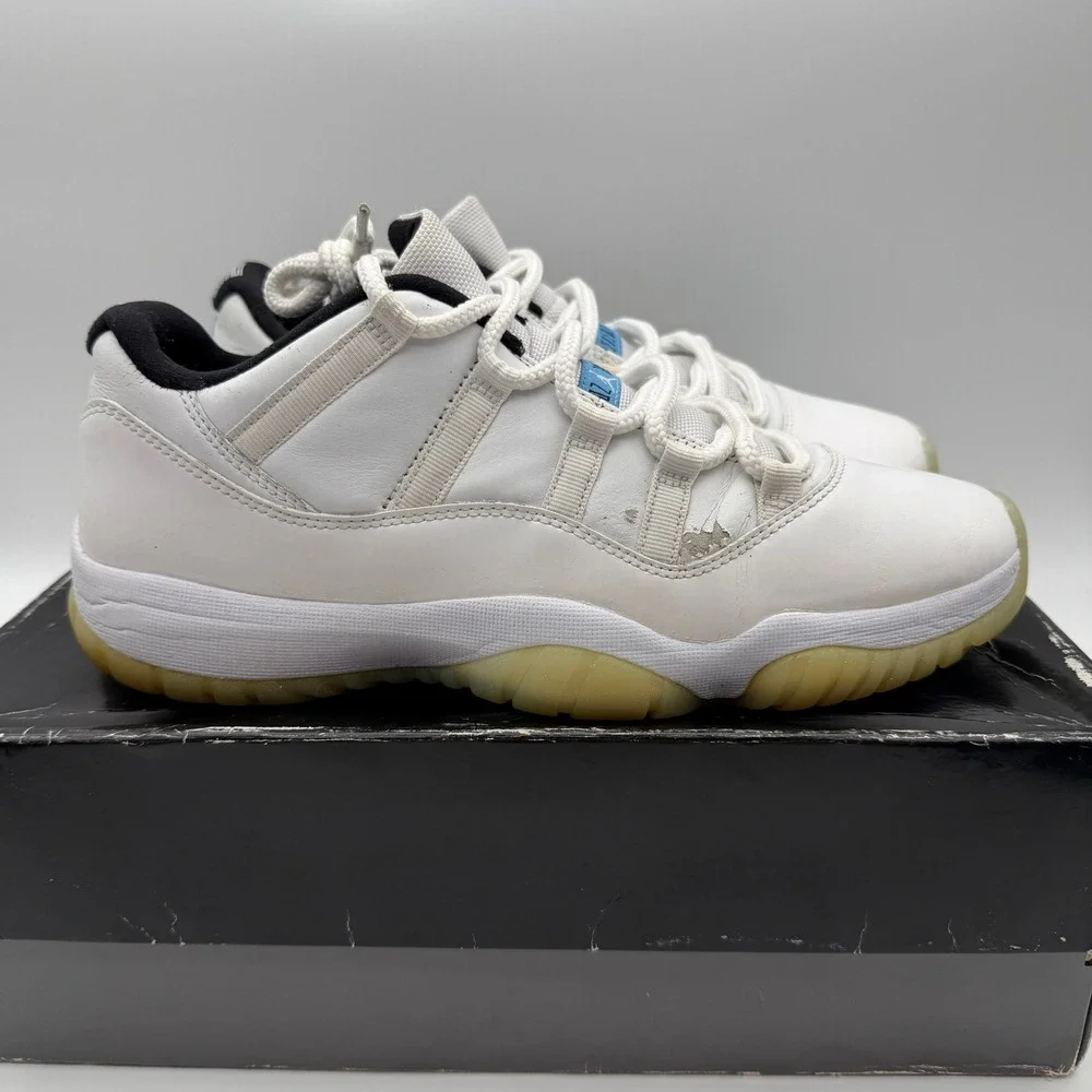 Nike Air Jordan 11 Retro Low Legend Blue White Sneakers Mens Size 9.5